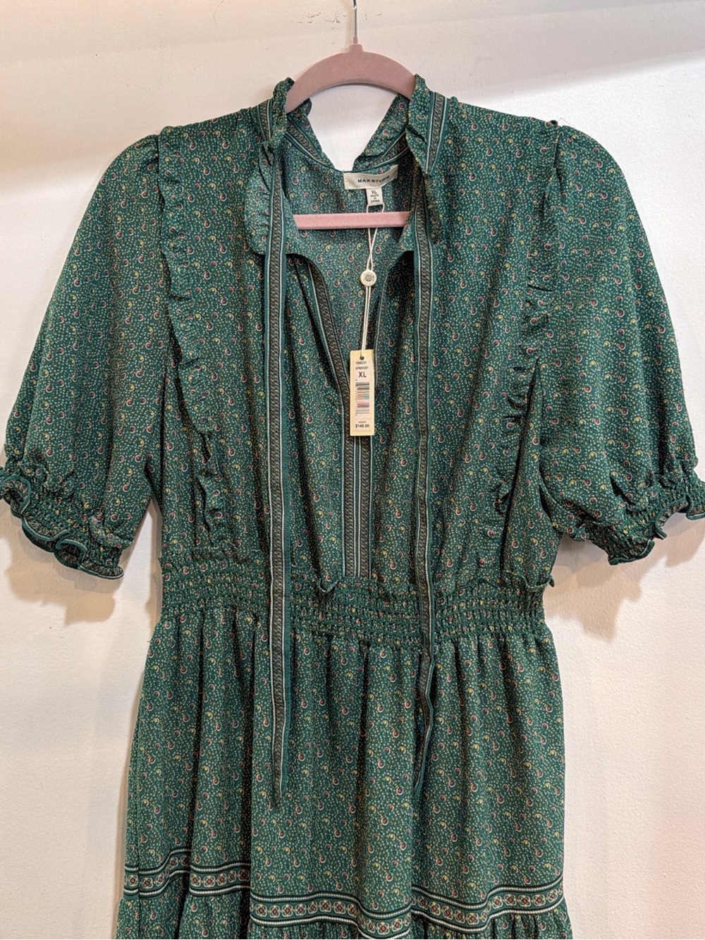 Max Studio Green Paisley Maxi Dress